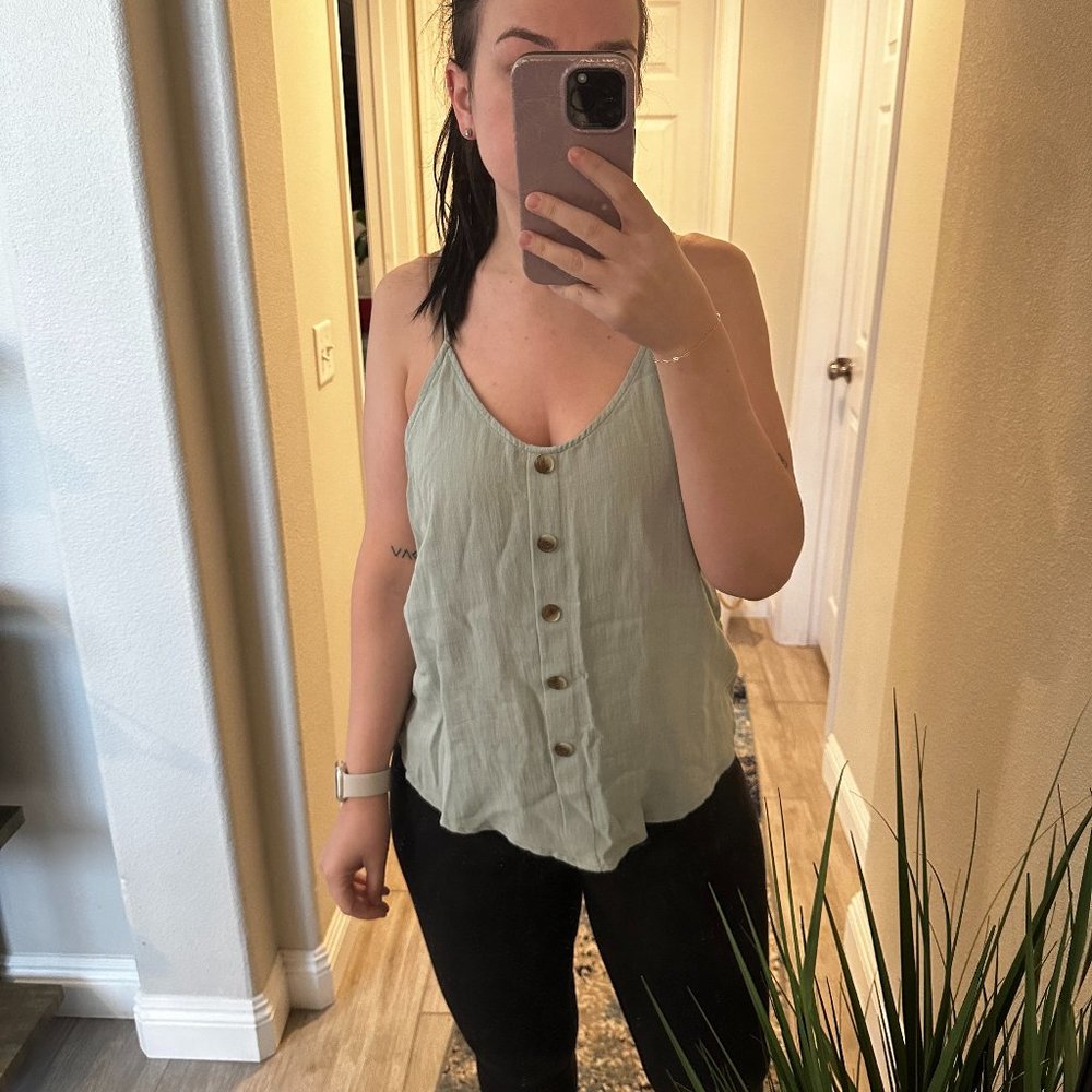 Button down tank top
